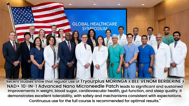 👨‍⚕️ Moringa · Berberine × NAD+ 10-in-1 Advanced Nano Microneedle Patch - Once Daily, Visible Results in 7 Days