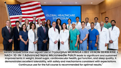 👨‍⚕️ Moringa · Berberine × NAD+ 10-in-1 Advanced Nano Microneedle Patch - Once Daily, Visible Results in 7 Days